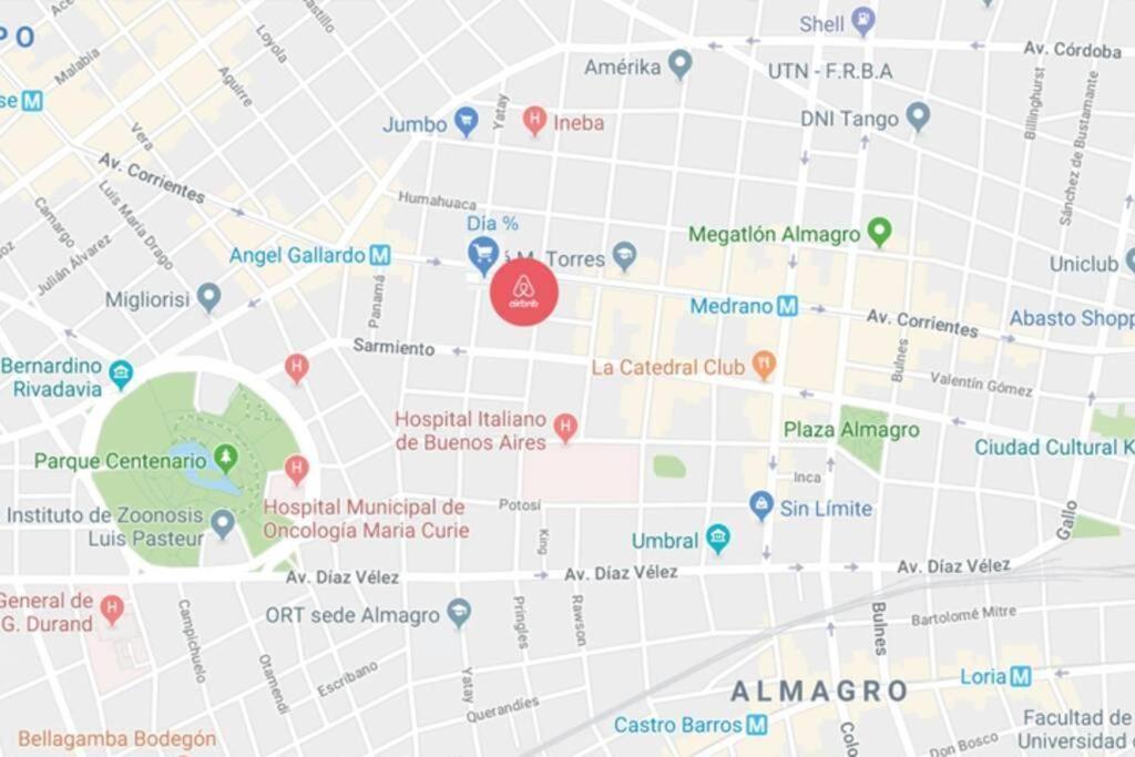 Luminoso 2 Ambientes En Almagro Av Corrientes 3 Personas Διαμέρισμα Μπουένος Άιρες Εξωτερικό φωτογραφία